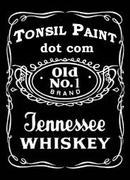 tonsil paint whiskey scotch bottle